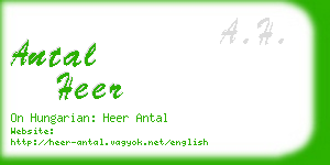 antal heer business card